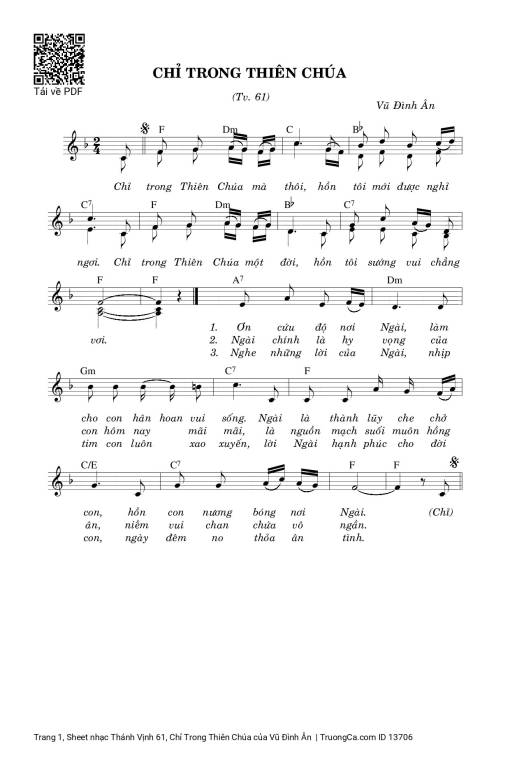 Thánh Vịnh 61, Chỉ Trong Thiên Chúa