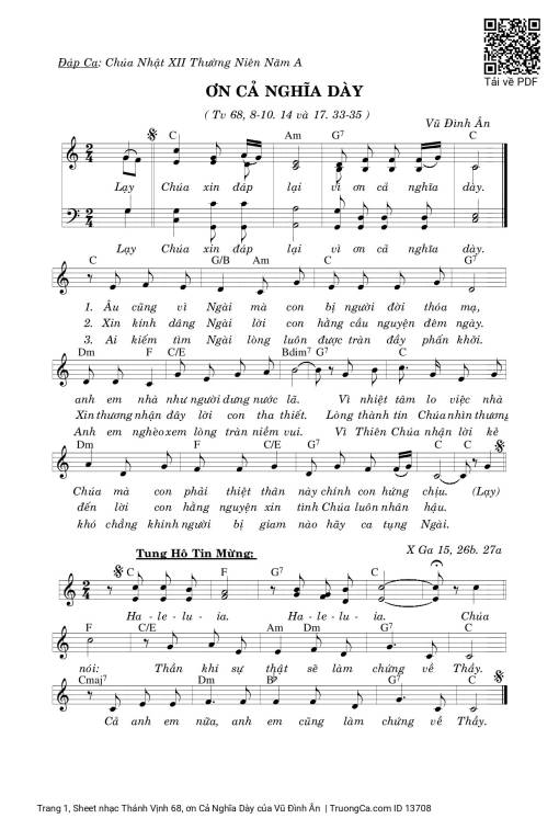 Thánh Vịnh 68, ơn Cả Nghĩa Dày