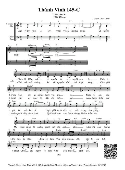 Thánh Vịnh 145, Chúa Nhật 4a Thường Niên