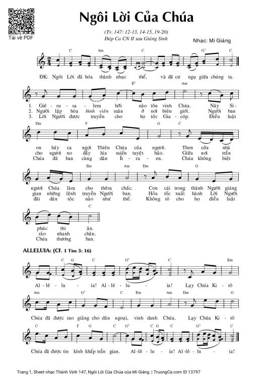 Thánh Vịnh 147, Ngôi Lời Của Chúa