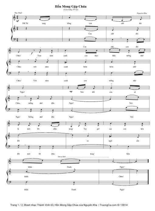 Thánh Vịnh 63, Hồn Mong Gặp Chúa