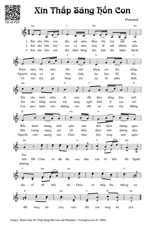 Xin Thắp Sáng Hồn Con