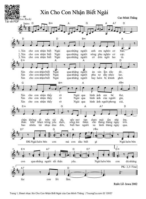 Xin Cho Con Nhận Biết Ngài