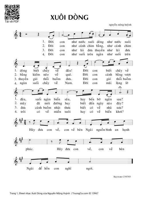 Xuôi Dòng - Nguyễn Mộng Huỳnh