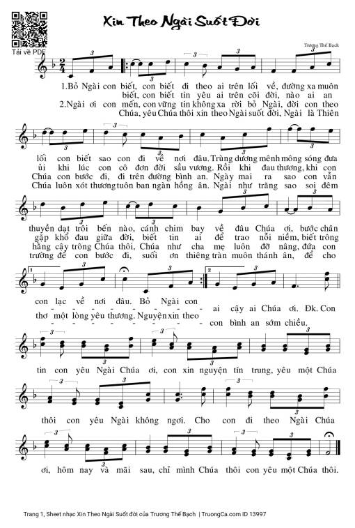 Xin Theo Ngài Suốt đời