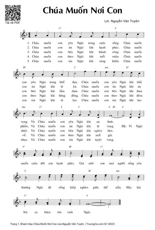 Chúa Muốn Nơi Con