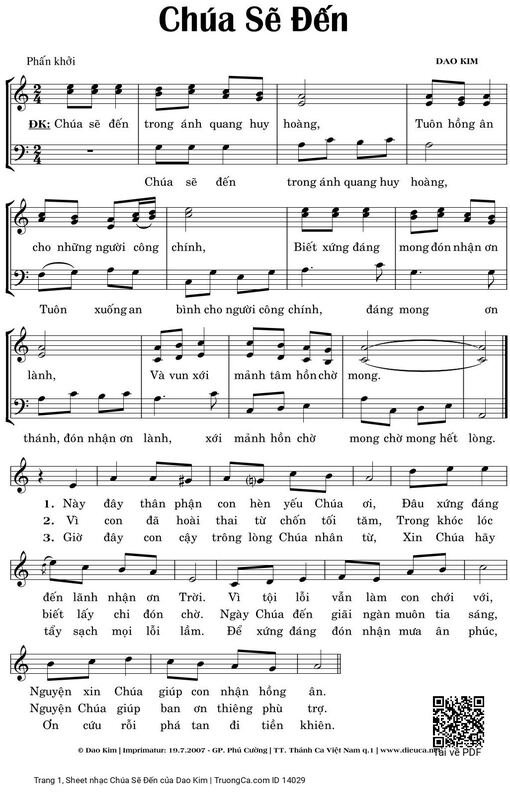 Chúa Sẽ đến - Dao Kim