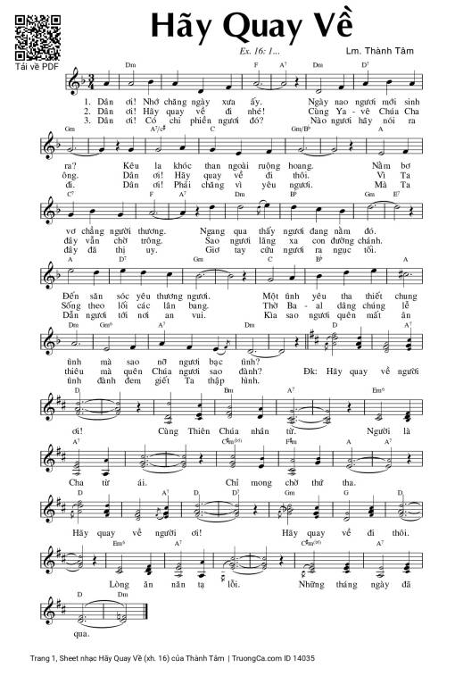 Hãy Quay Về (xh. 16)