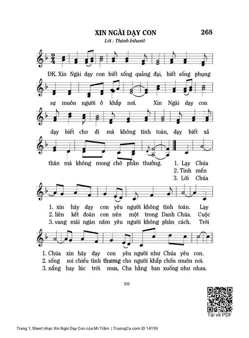 Xin Ngài Dạy Con