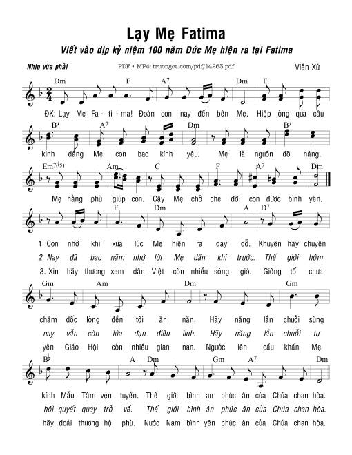 Lạy Mẹ Fatima - Viễn Xứ