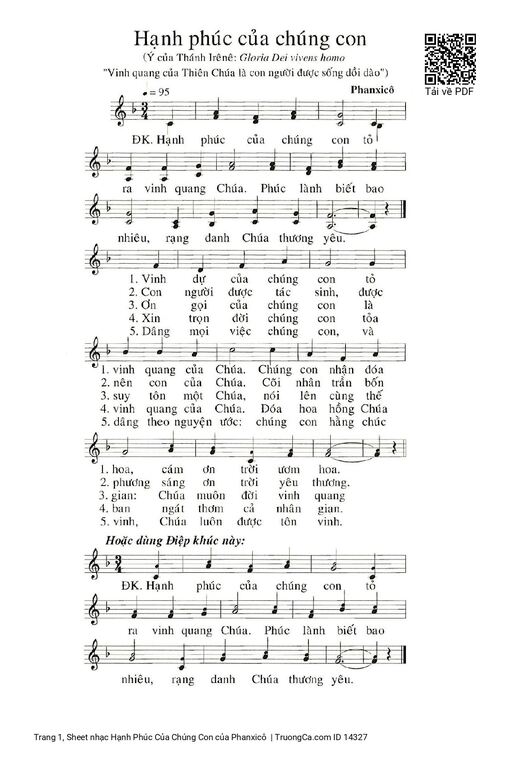 Sheet nhạc PDF bài Hạnh Phúc Của Chúng Con