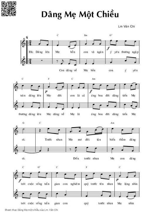 Dâng Mẹ một chiều