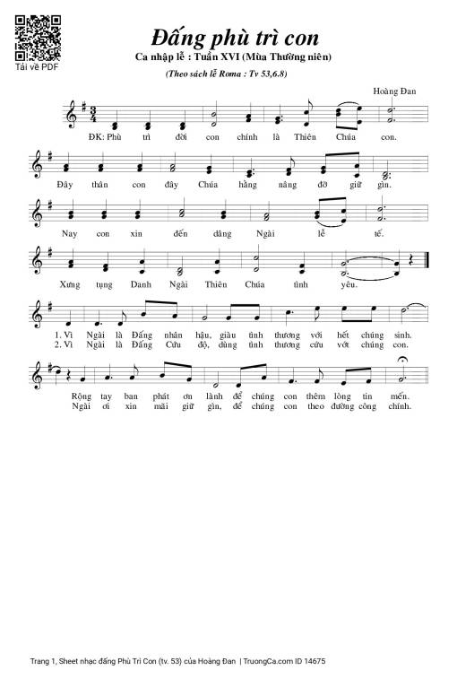 đấng Phù Trì Con (tv. 53)