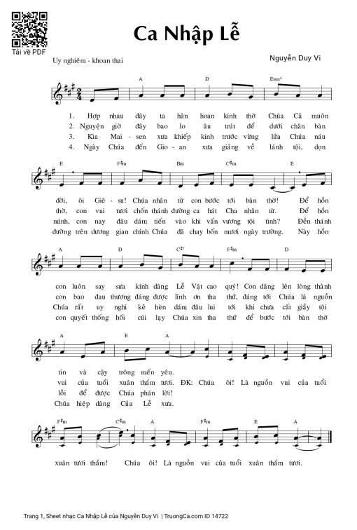 Ca Nhập Lễ - Nguyễn Duy Vi