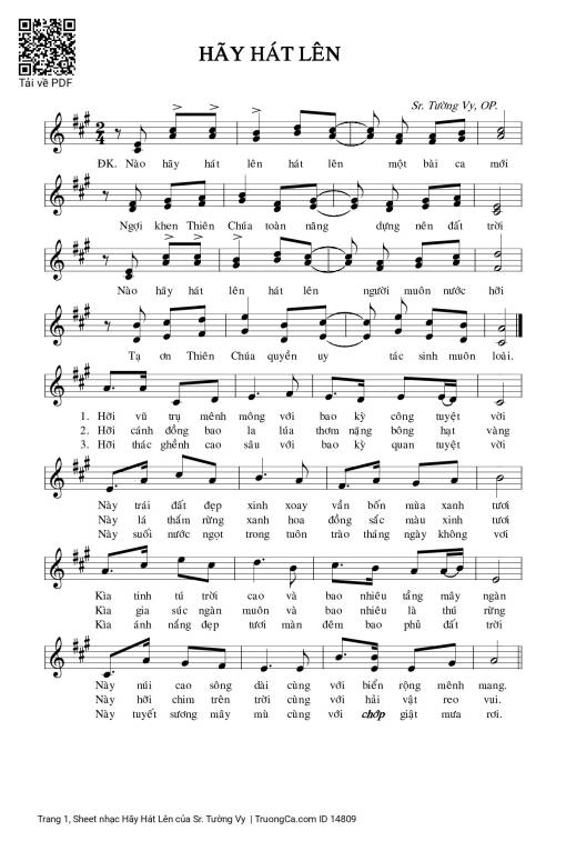 Hãy Hát Lên - Sr. Tường Vy