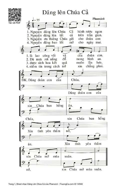 Dâng Lên Chúa Cả