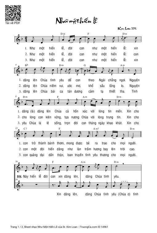 Như Một Hiến Lễ