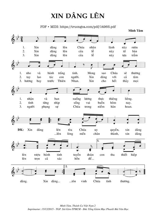 Xin Dâng Lên - Minh Tâm