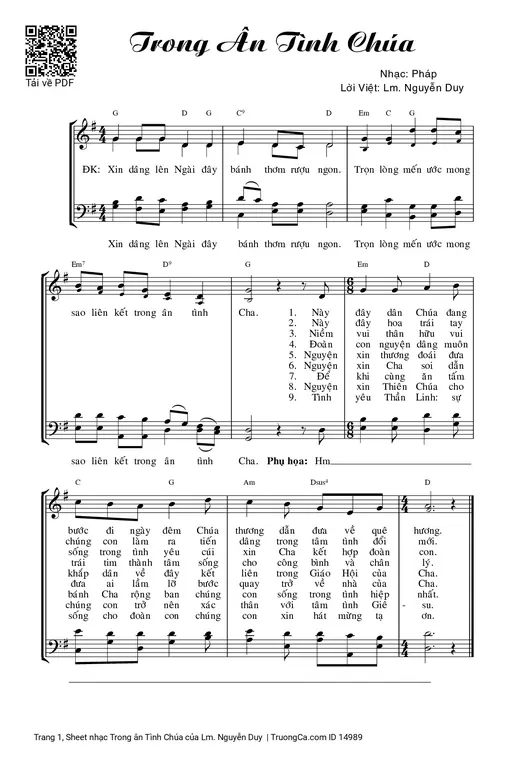 Trong ân Tình Chúa