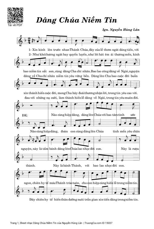 Dâng Chúa Niềm Tin