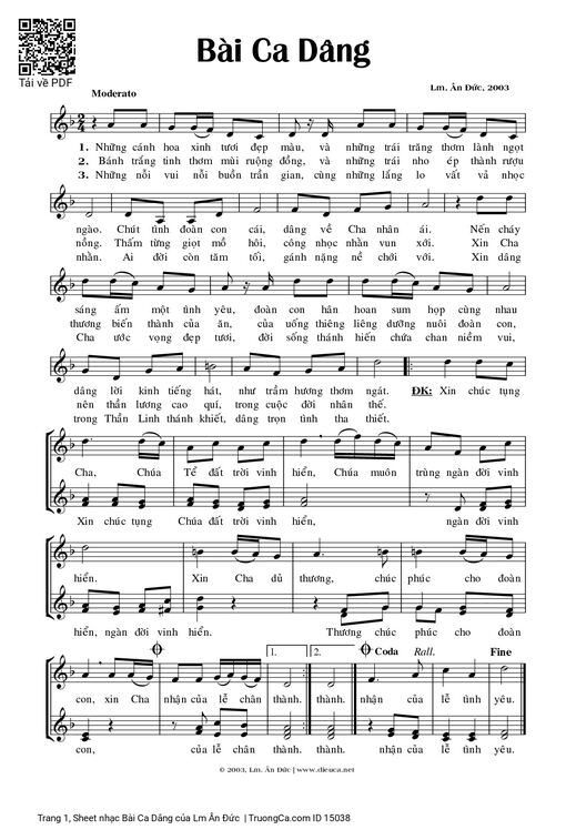Bài Ca Dâng - Lm Ân Đức
