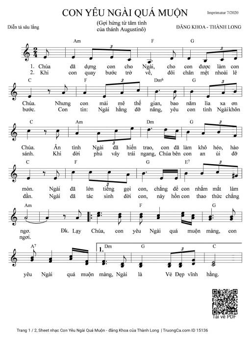 Con Yêu Ngài Quá Muộn - đăng Khoa