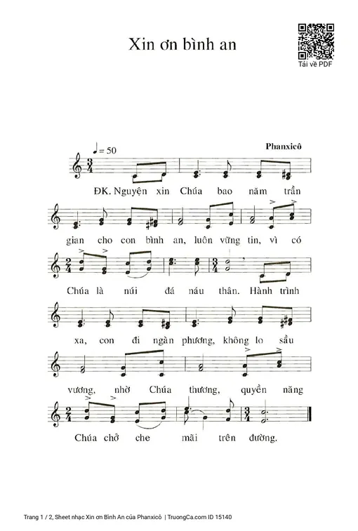 Xin ơn Bình An - Phanxicô