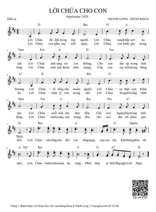 Lời Chúa Cho Con