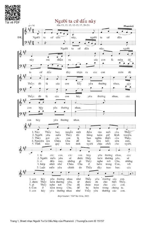 Sheet nhạc PDF bài Người Ta Cứ Dấu Này