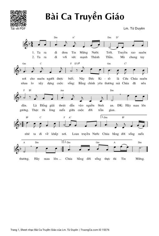 Bài Ca Truyền Giáo