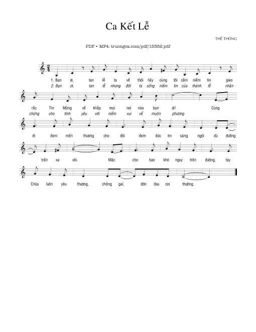 Ca Kết Lễ - Thế Thông