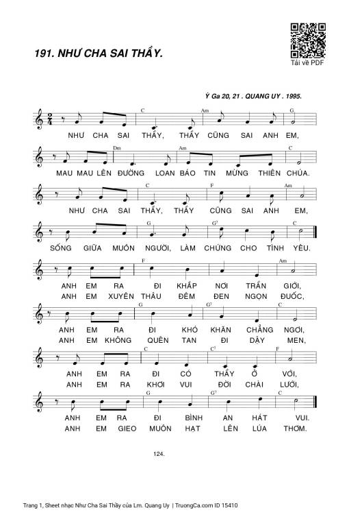 Như Cha Sai Thầy