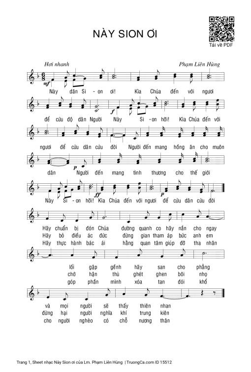 Này Sion ơi - Lm. Phạm Liên Hùng