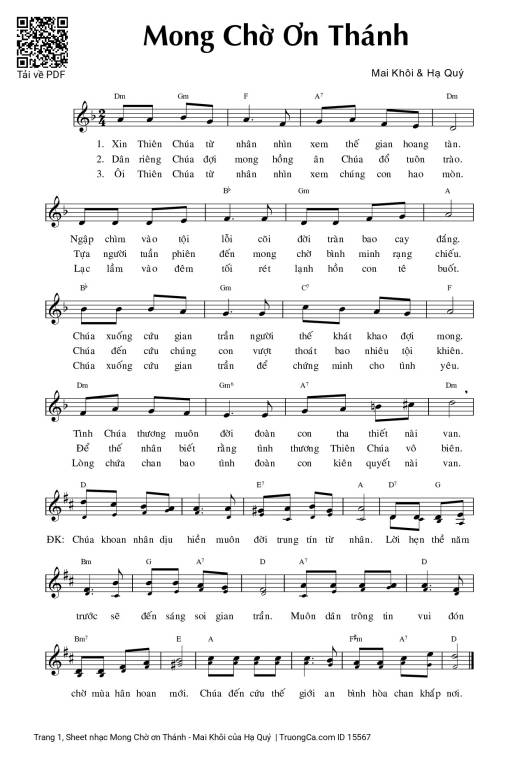 Mong Chờ ơn Thánh - Mai Khôi