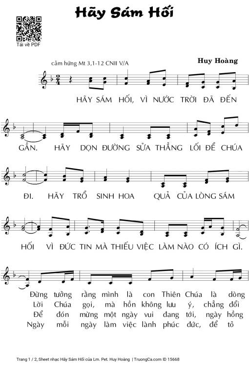 Hãy Sám Hối - Lm. Pet. Huy Hoàng