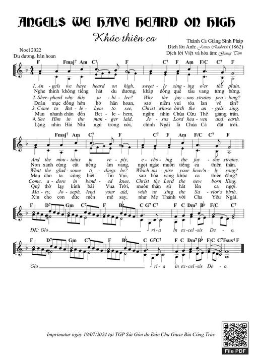 Angels We Have Heard On High - Khúc Thiên Ca