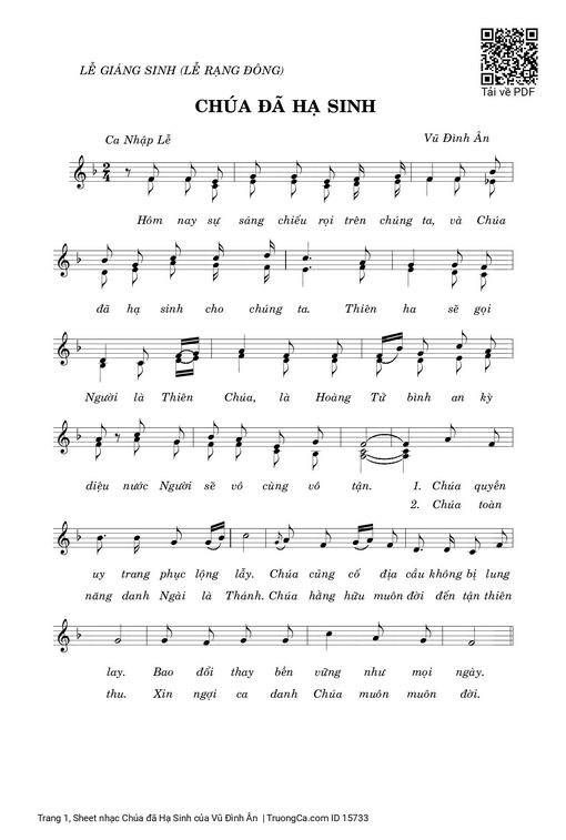 Chúa đã Hạ Sinh