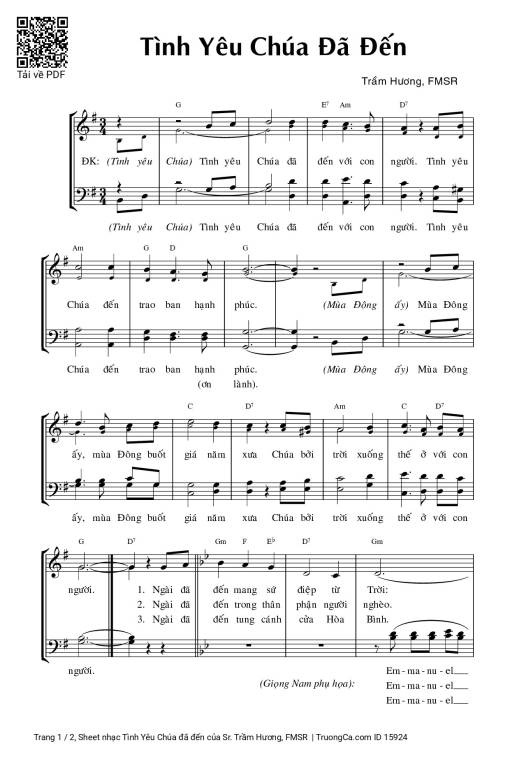 Tình Yêu Chúa đã đến