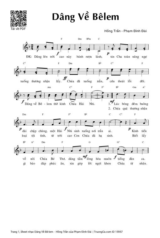 Dâng Về Bê-lem  - Hồng Trần
