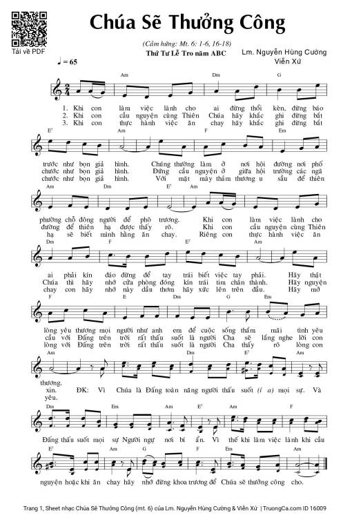 Chúa Sẽ Thưởng Công (mt. 6)