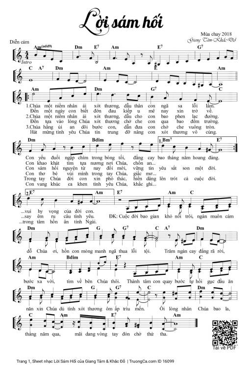 Lời Sám Hối - Giang Tâm & Khắc Đỗ