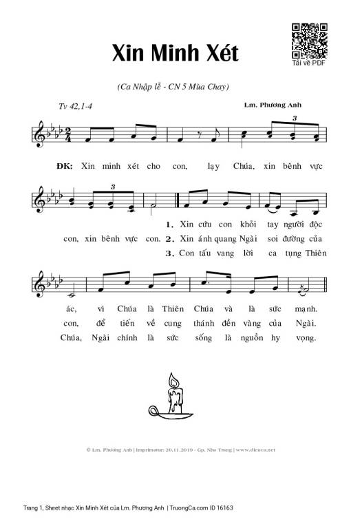 Xin Minh Xét - Lm. Phương Anh