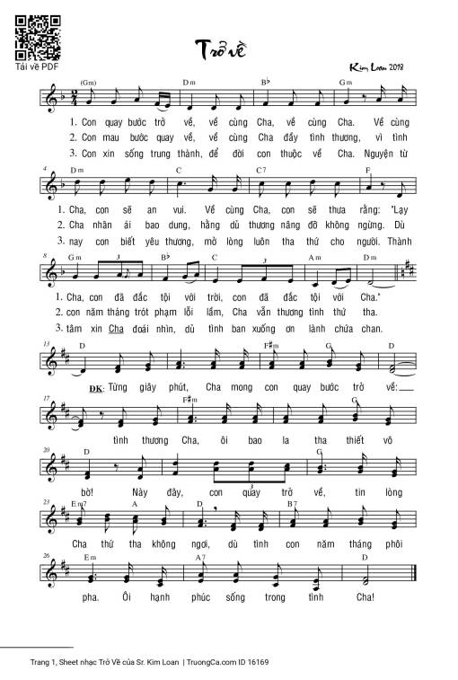 Trở Về - Sr. Kim Loan