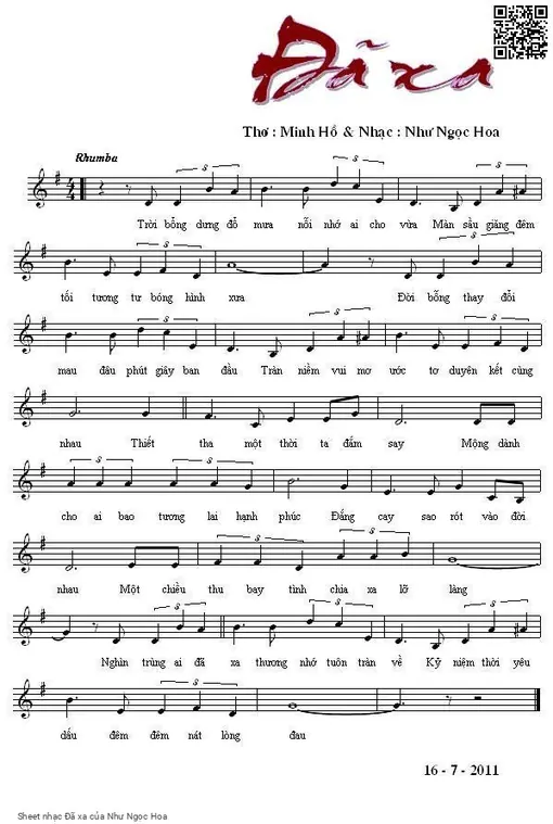 Đã xa - Như Ngọc Hoa