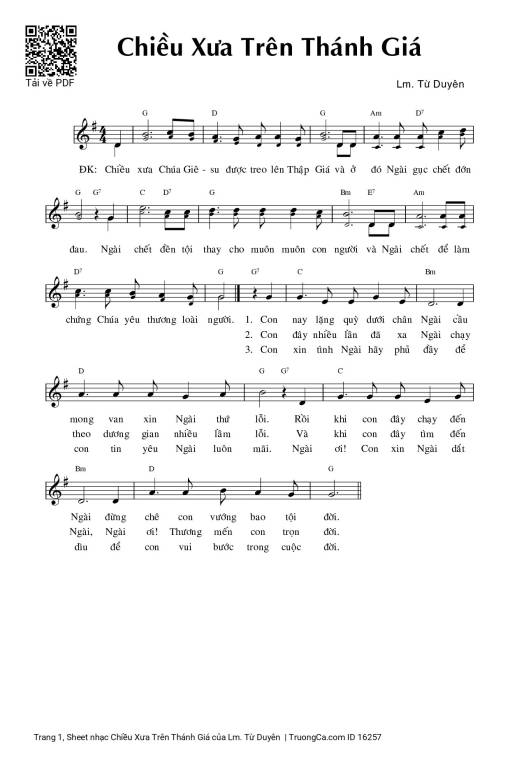 Chiều Xưa Trên Thánh Giá