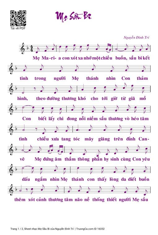 Mẹ Sầu Bi - Nguyễn Đình Trí