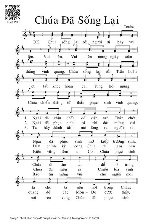 Chúa đã Sống Lại