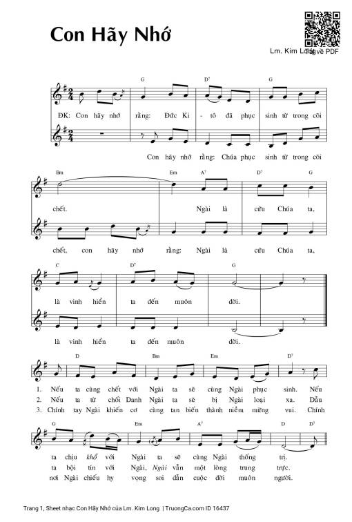 Con Hãy Nhớ - Lm. Kim Long
