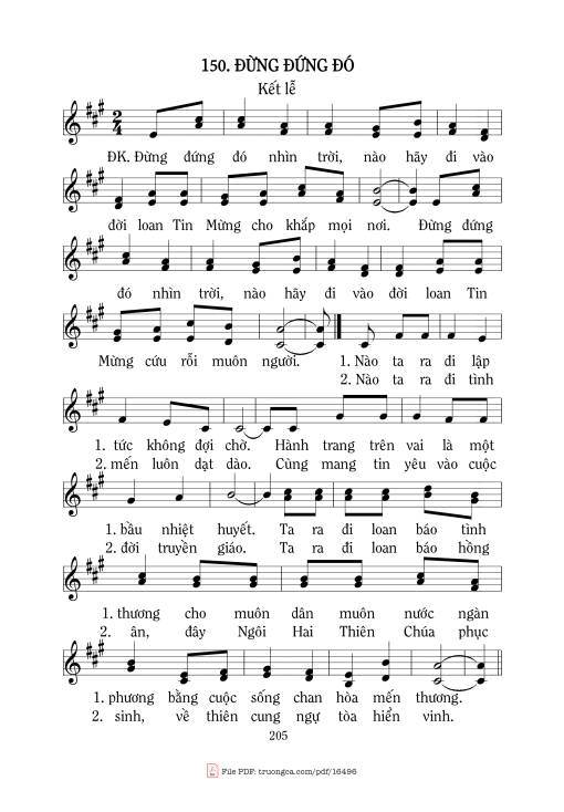 Sheet nhạc PDF bài Đừng đứng đó