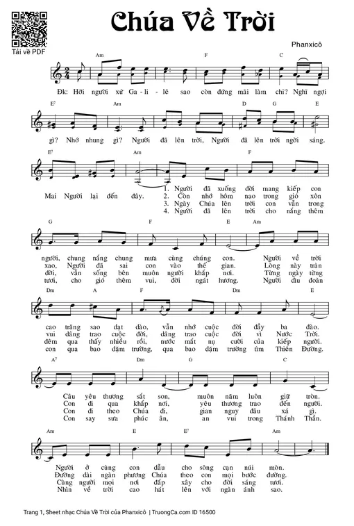 Chúa Về Trời - Phanxicô